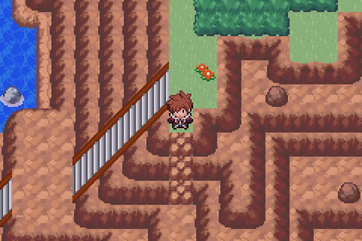 Scaling the wall using Rock Climb. / Pokémon Unbound