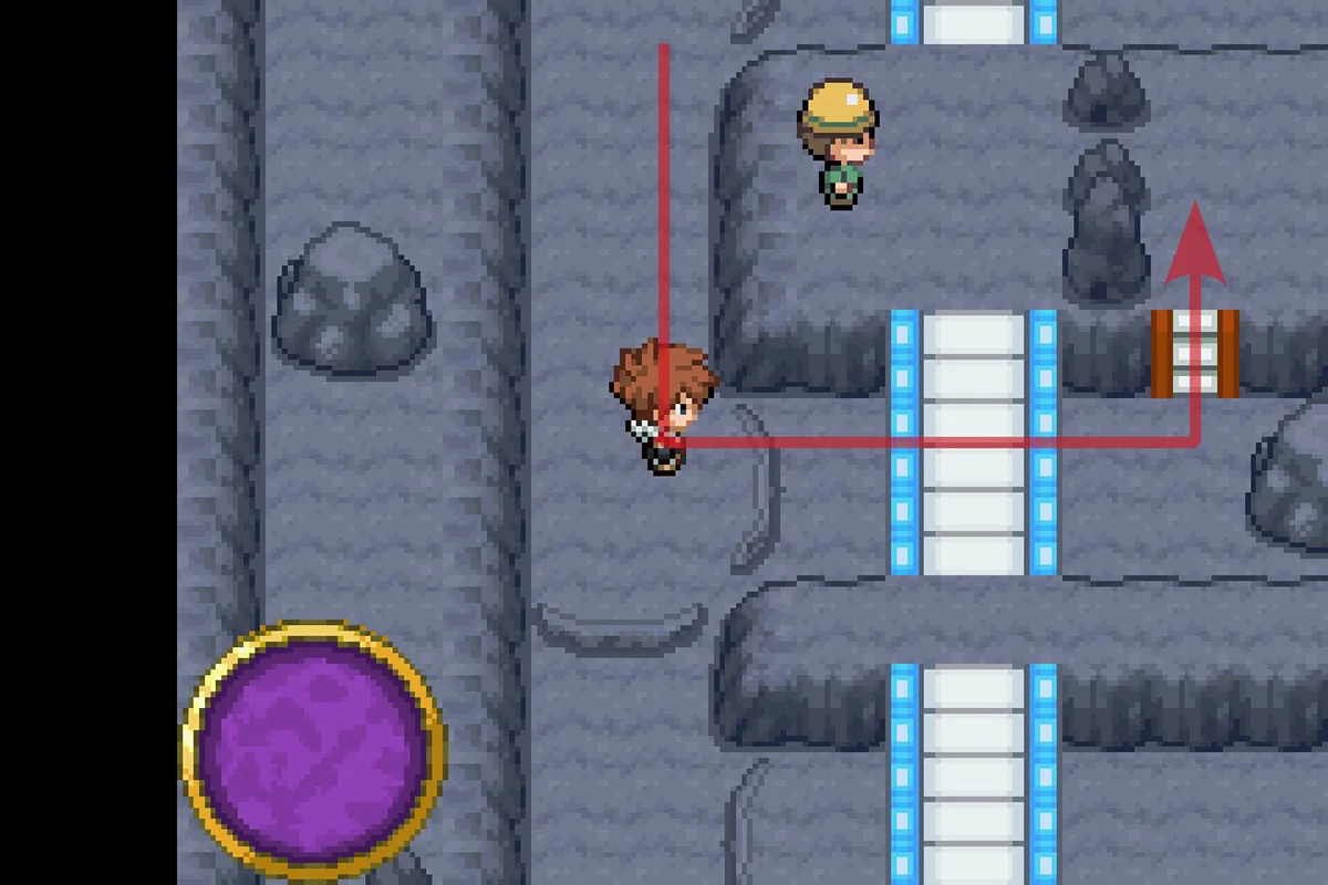 Jumping the second ledge to the East. / Pokémon Unbound