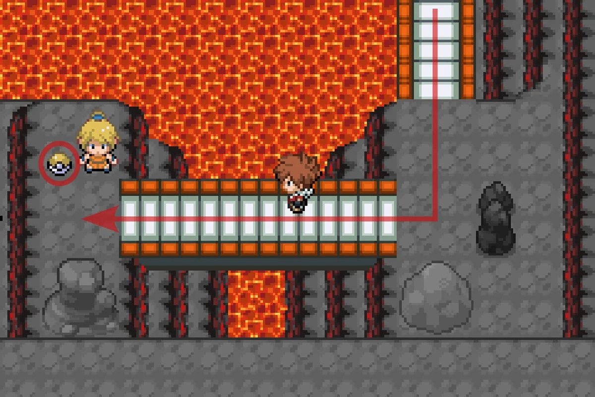 Finding the TM for Incinerate at the end of the path. / Pokémon Unbound