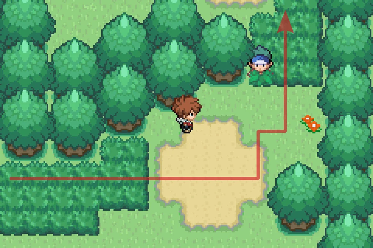 북쪽으로 길을 따라감. / Pokémon Unbound