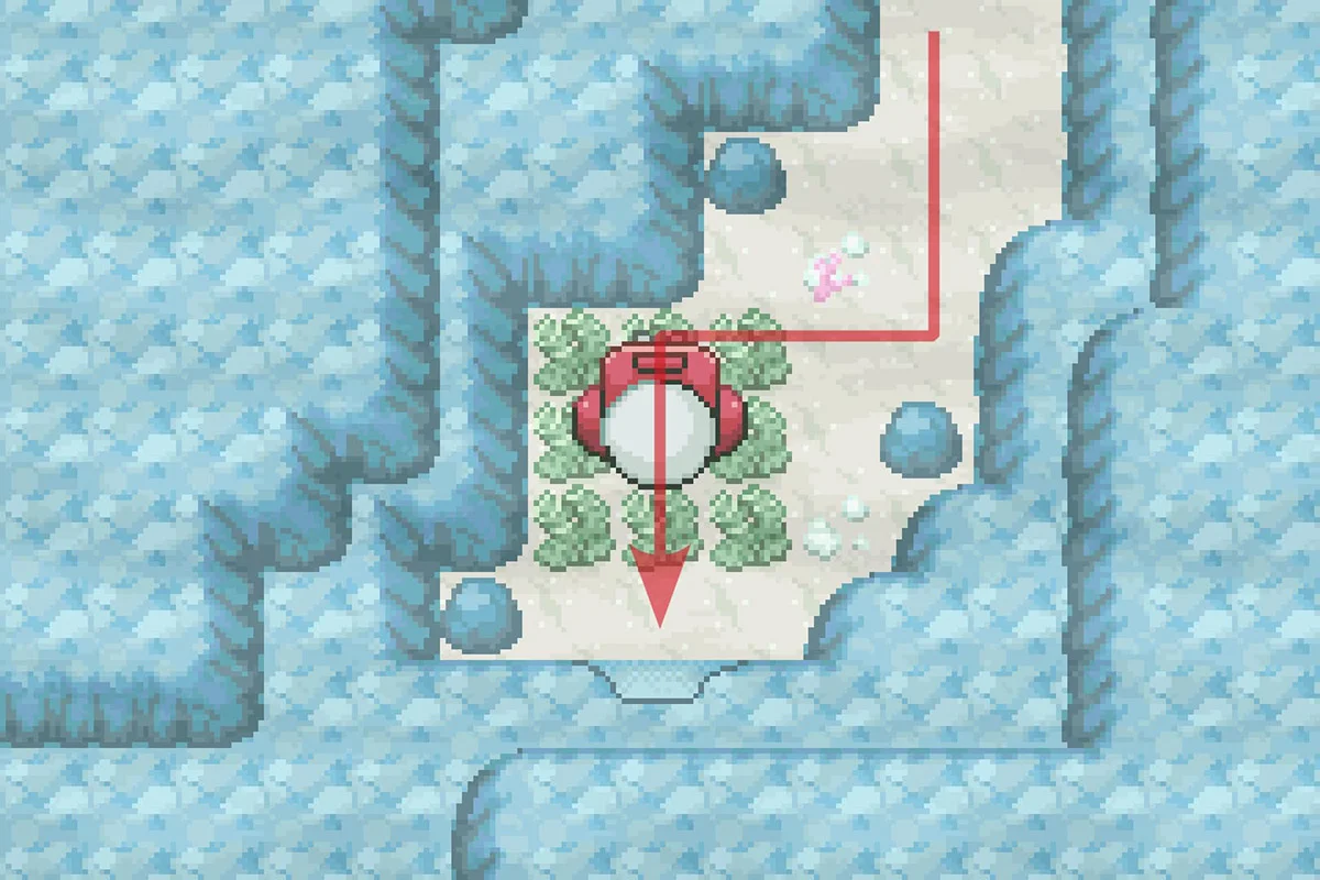 길 끝에 있는 통로를 이용하는 모습. / Pokémon Unbound