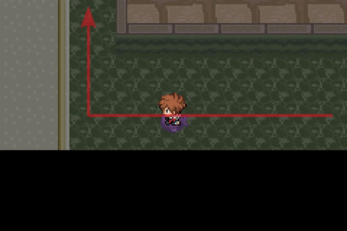 서쪽 길이 끝나면 북쪽으로 가는 모습. / Pokémon Unbound