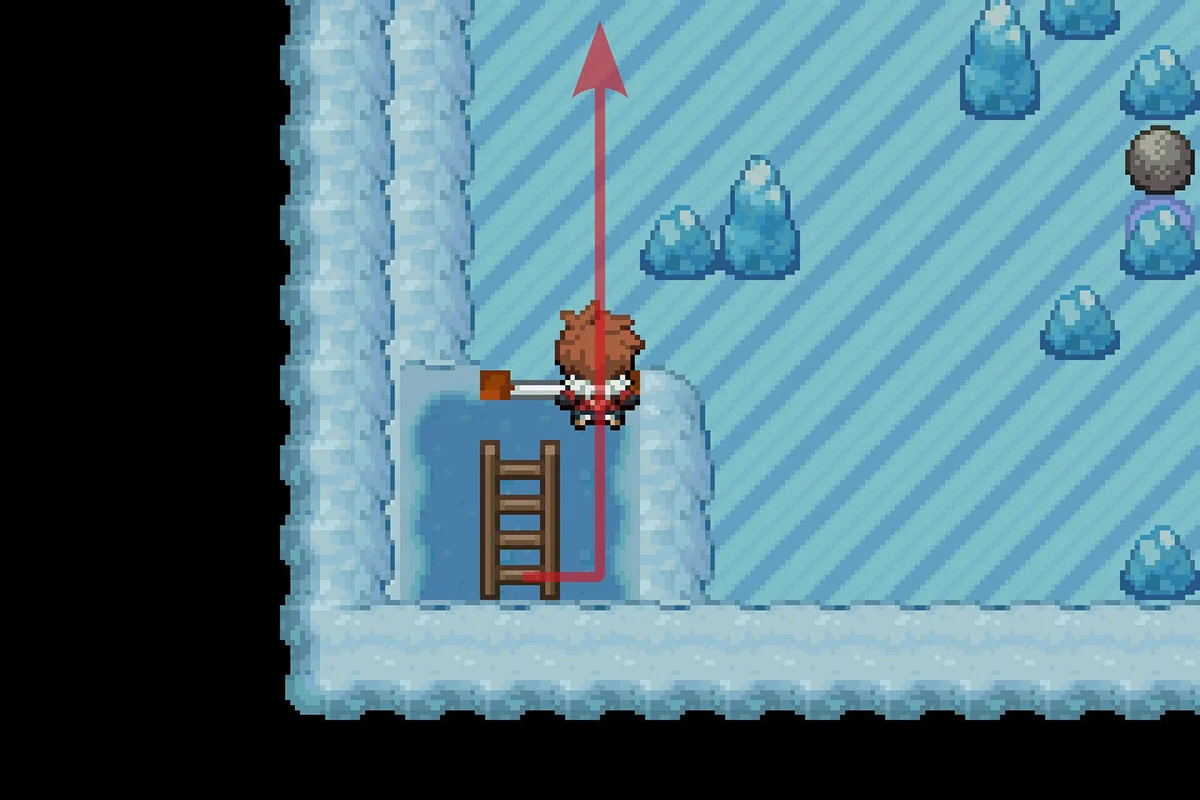 미끄러운 얼음 위로 진입 / 포켓몬 언바운드