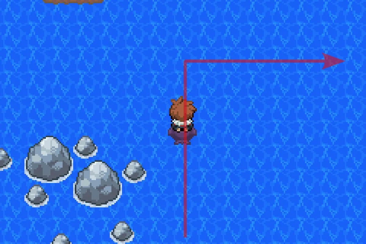 Surfing toward the East. / Pokémon Unbound