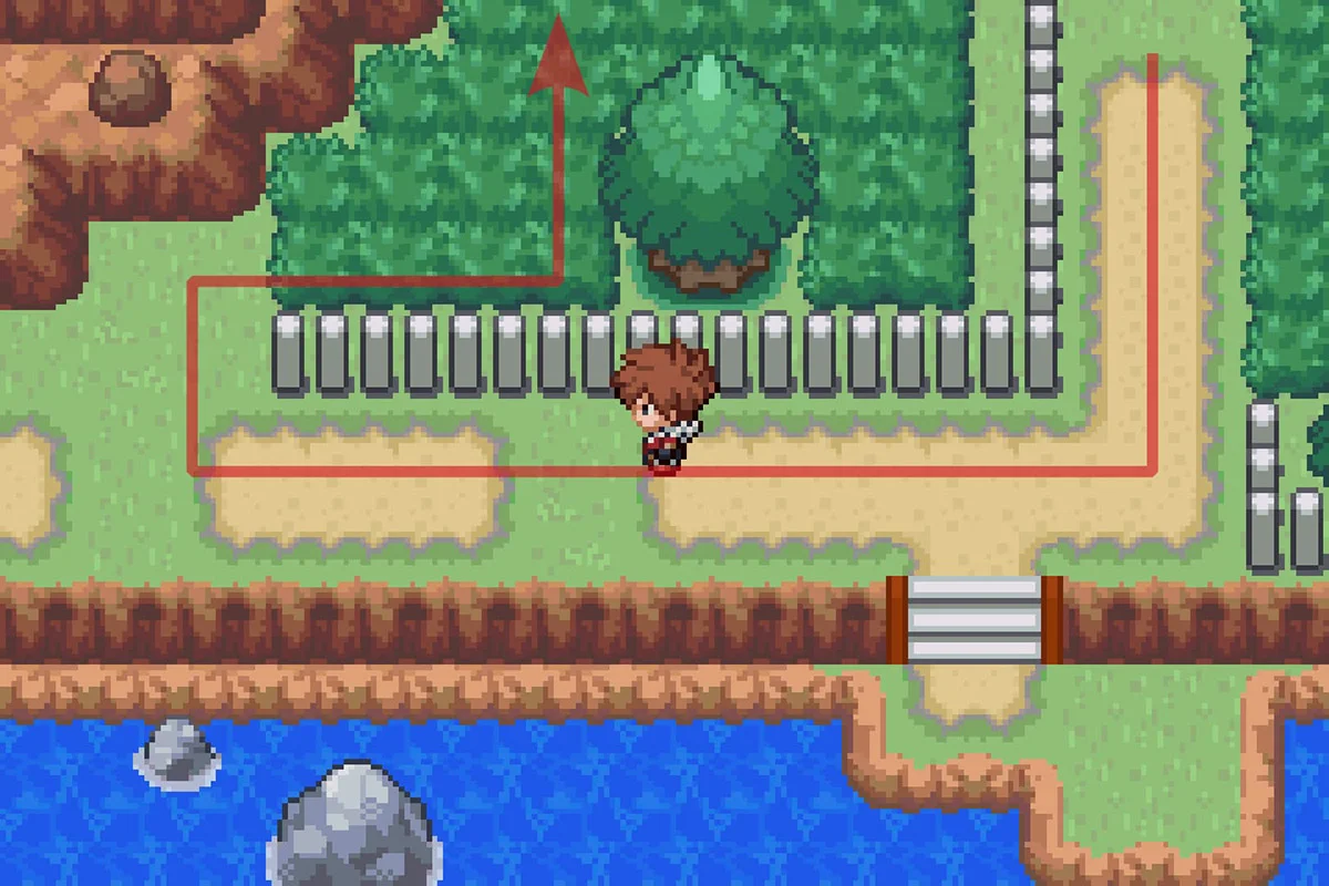 울타리를 돌아 반대편으로 진입 / 포켓몬 언바운드