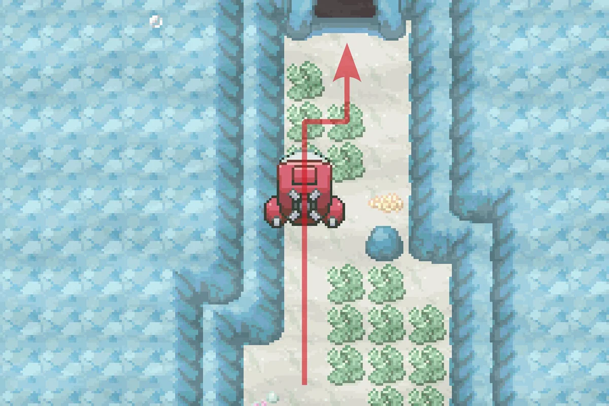 길 끝에서 마지막 통로를 이용하는 모습. / Pokémon Unbound