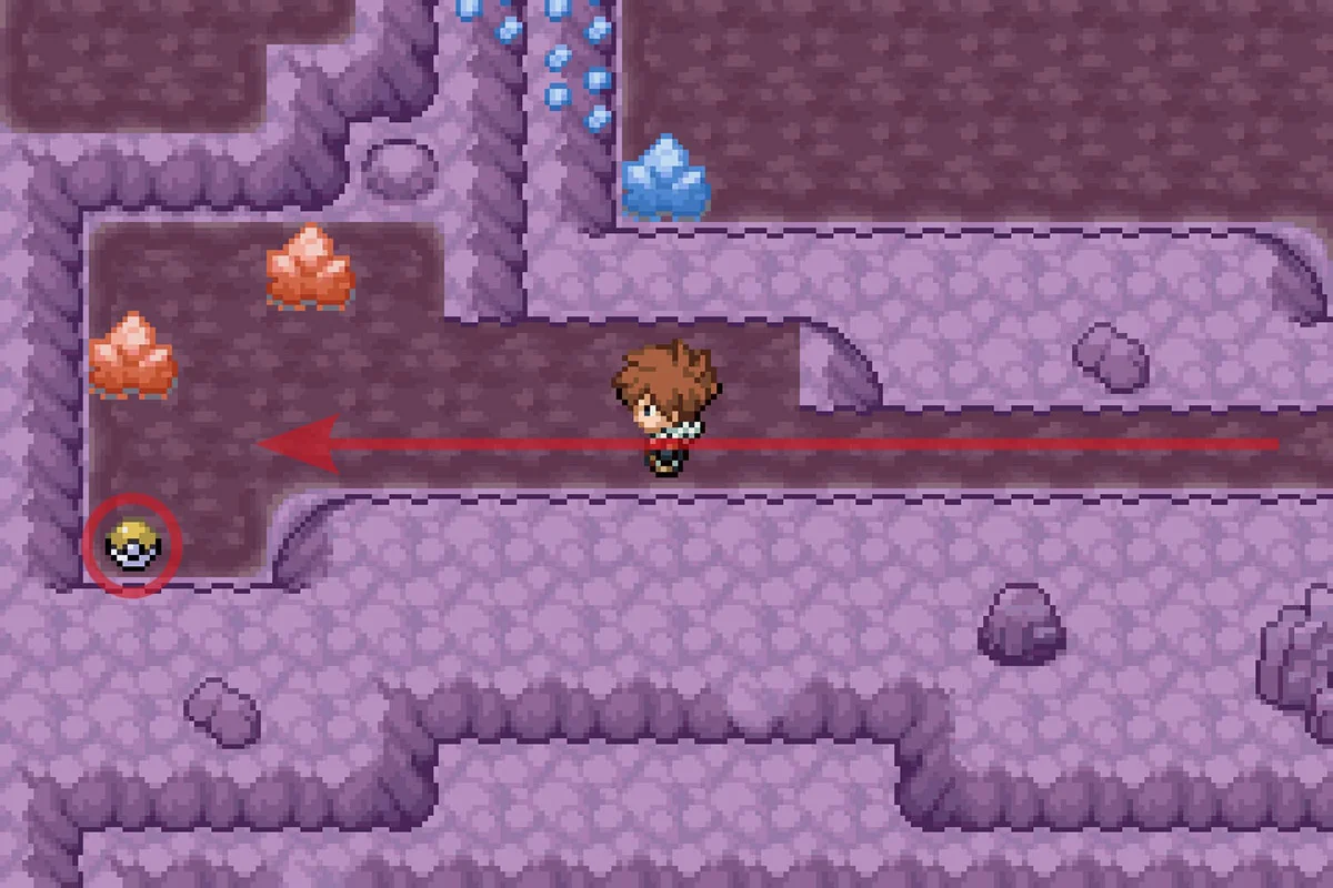 바닥에 있는 기술머신 스톤에지 발견 / 포켓몬 언바운드