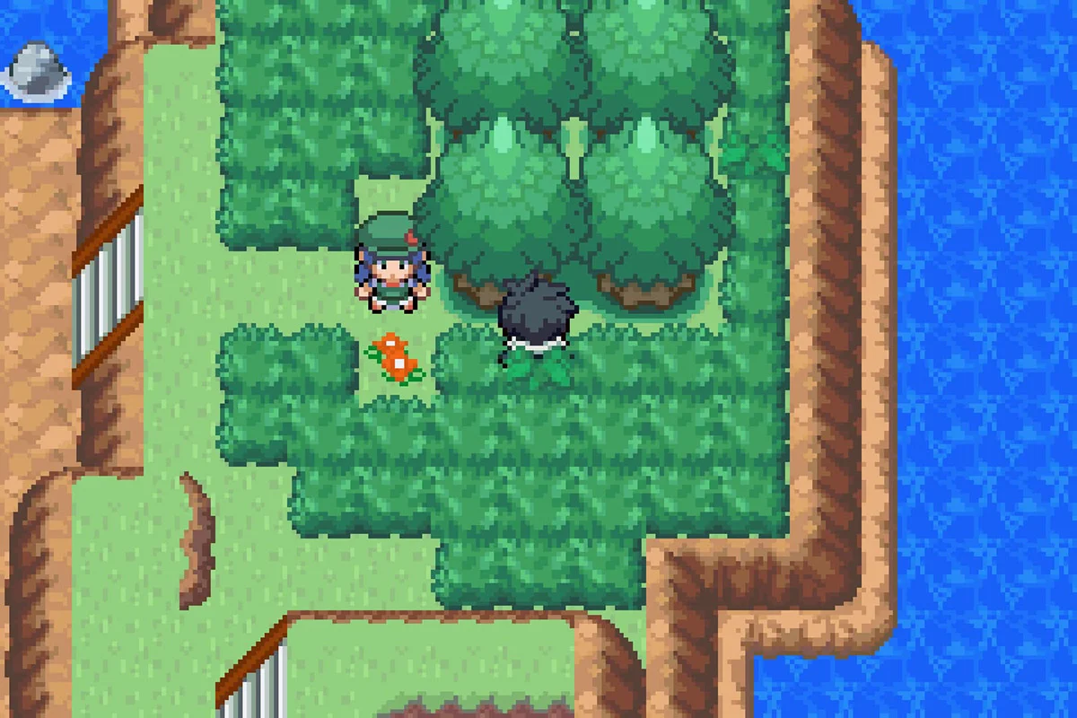 The path leading to the Route 16 Raid Den. / Pokémon Unbound