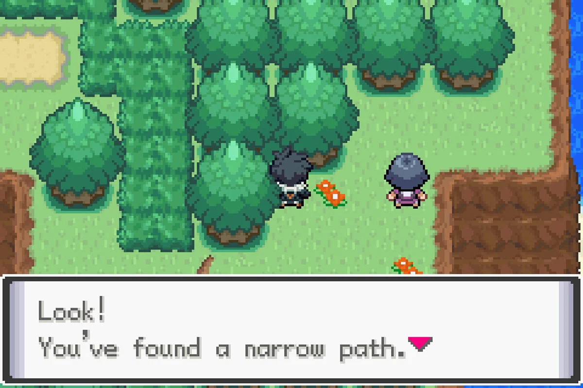 The path leading to the Route 17 Raid Den. / Pokémon Unbound