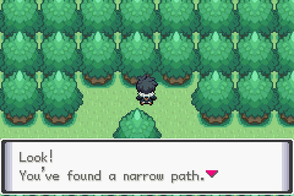 The path leading to the Route 5 Raid Den. / Pokémon Unbound