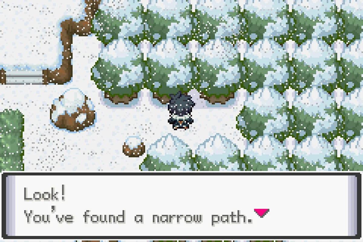 The path leading to the Route 8 Raid Den. / Pokémon Unbound
