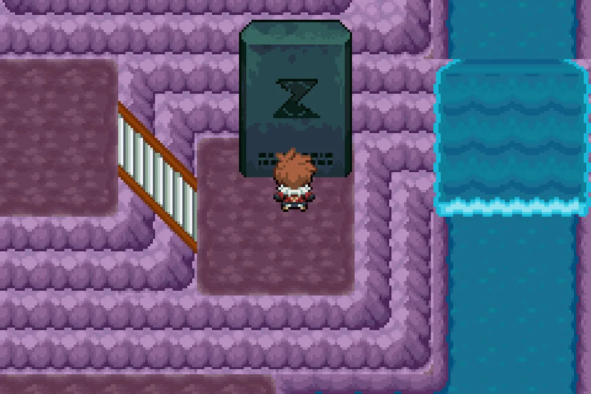 The Crystal Peak stone tablet location. / Pokémon Unbound