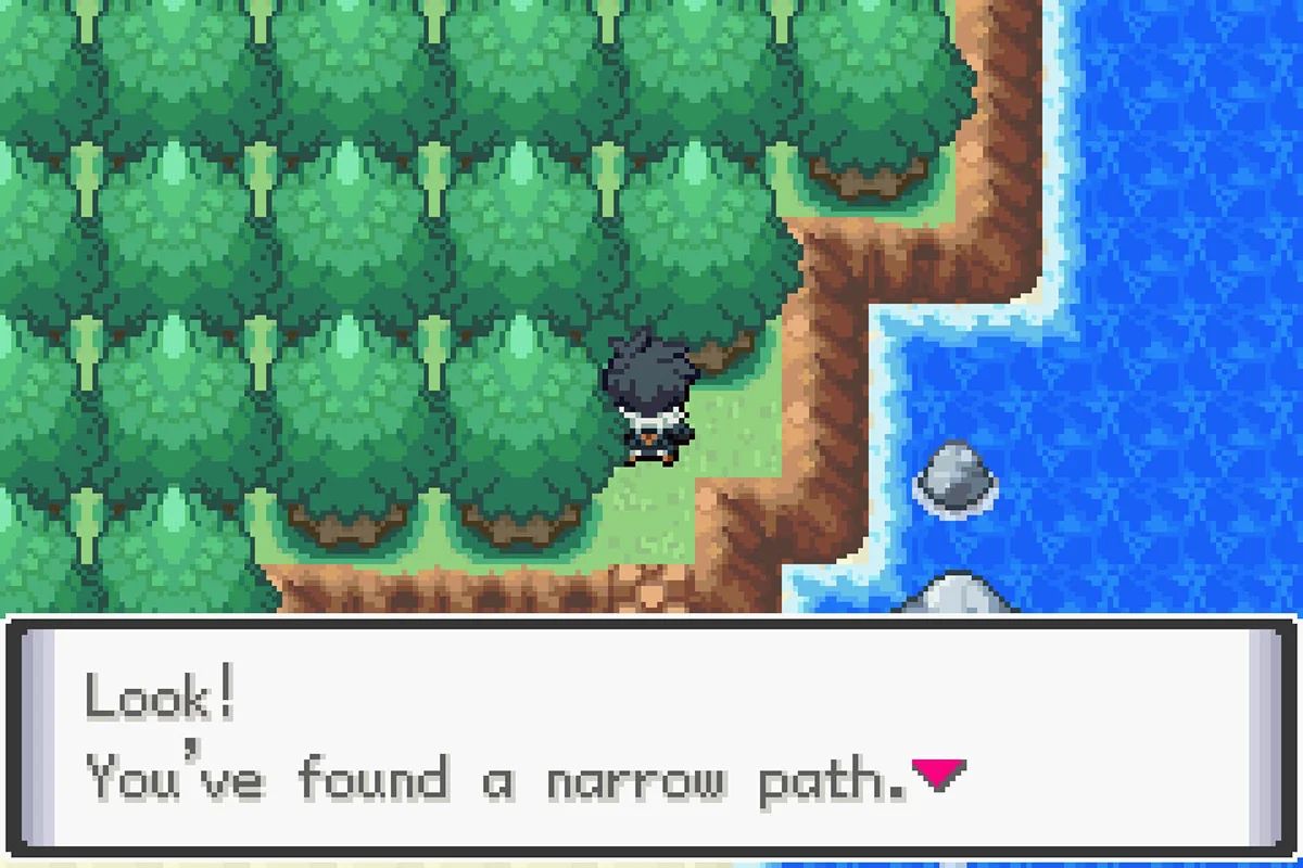 The path leading to the Route 3 Raid Den. / Pokémon Unbound