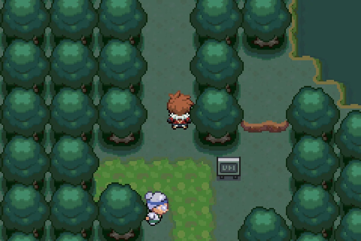 The path to the Grim Woods Raid Den. / Pokémon Unbound