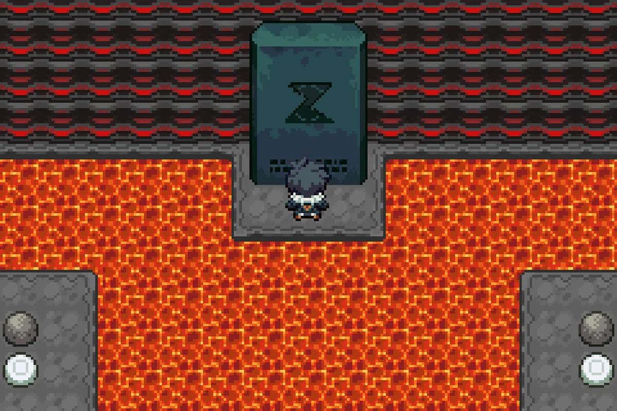 The Victory Road stone tablet location. / Pokémon Unbound