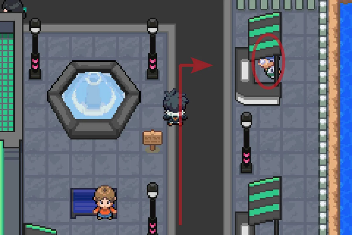 Approaching the Beast Ball NPC. / Pokémon Unbound