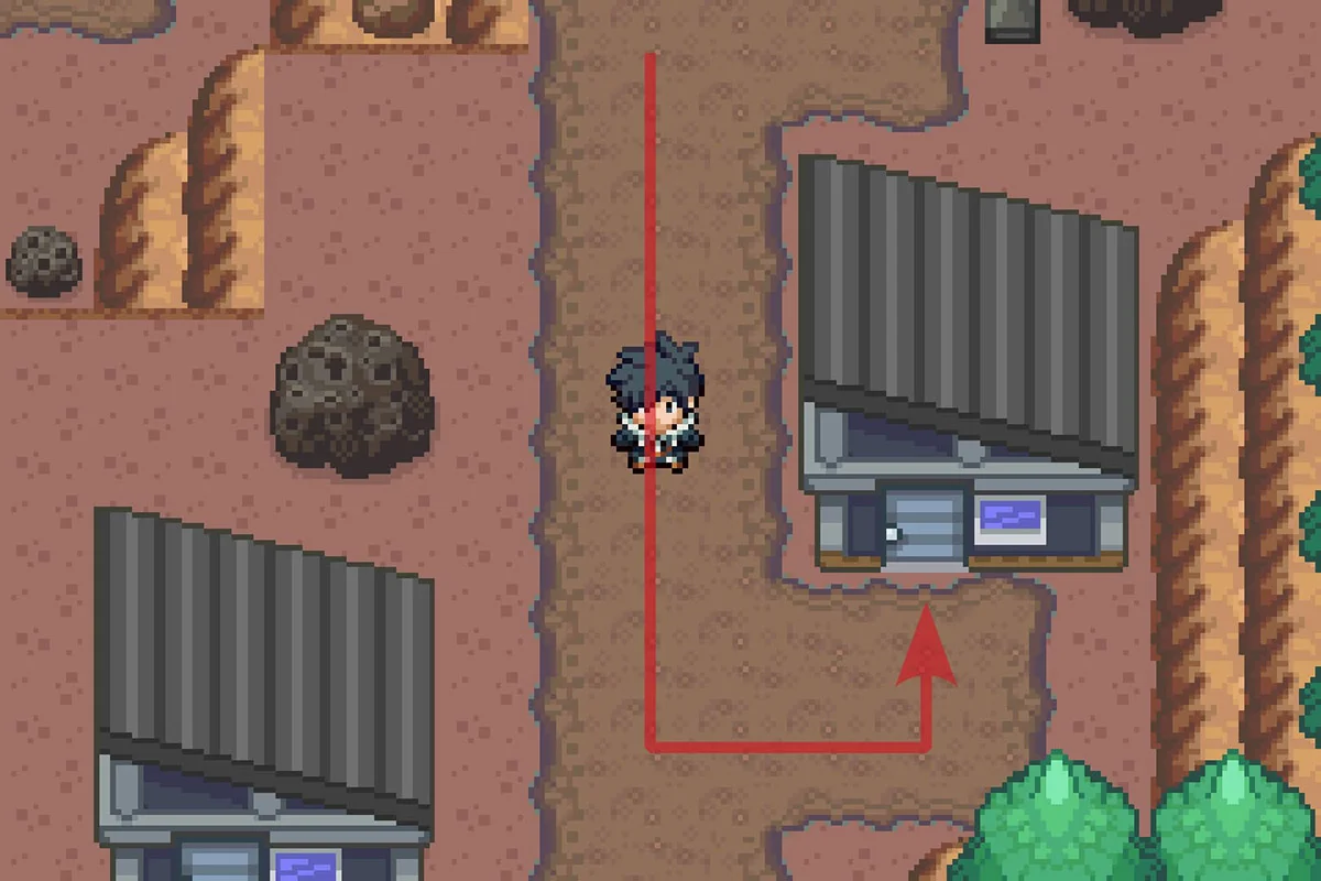 Entering the house at the edge of town. / Pokémon Unbound