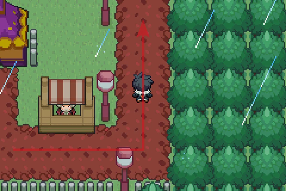 Following the same path north. / Pokémon Unbound