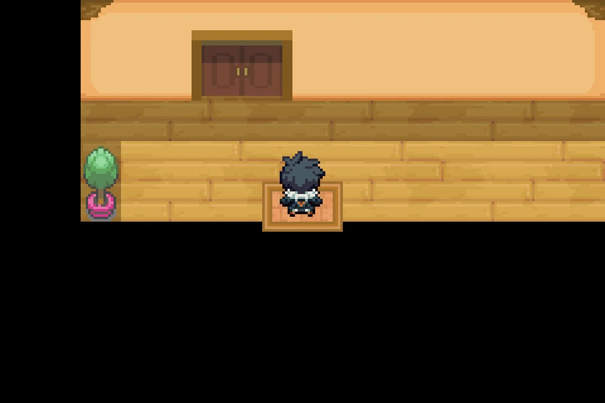The closed doors players must interact with. / Pokémon Unbound