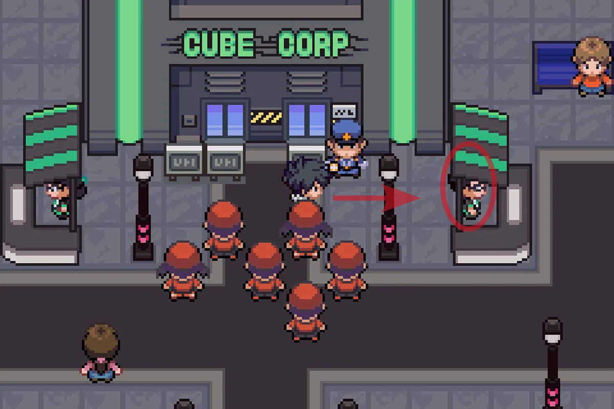 Approaching the Evolution Stone Creator. / Pokémon Unbound