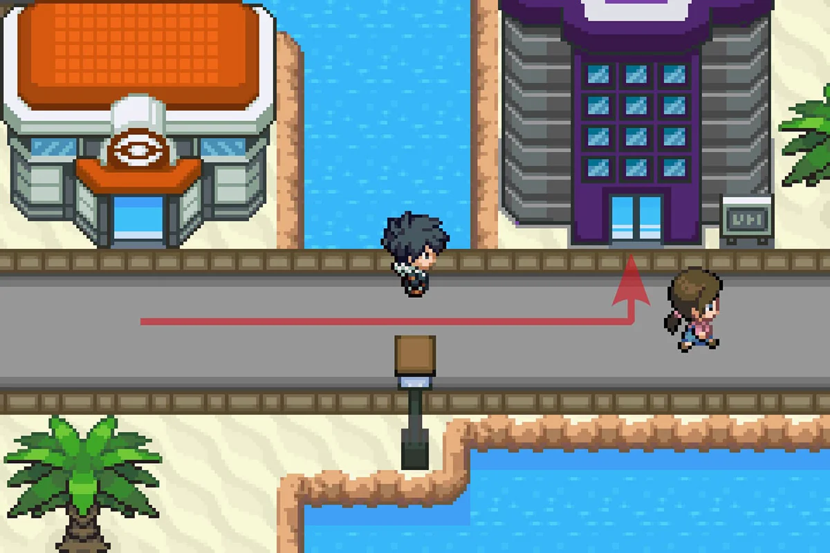 Entering the Dehara City Mall. / Pokémon Unbound