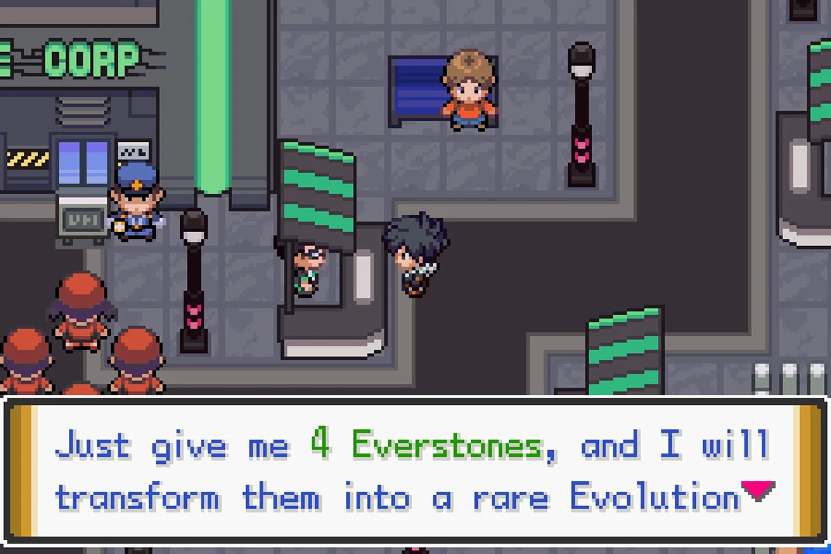Speaking with the Evolution Stone Creator. / Pokémon Unbound