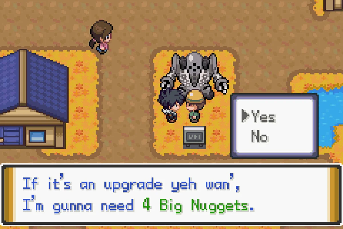 Upgrading the Amulet Coin for Big Nuggets. / Pokémon Unbound