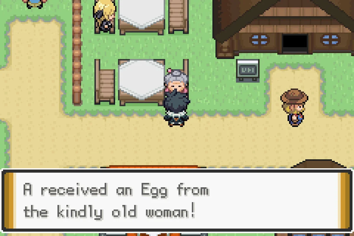 Acquiring a free egg. / Pokémon Unbound