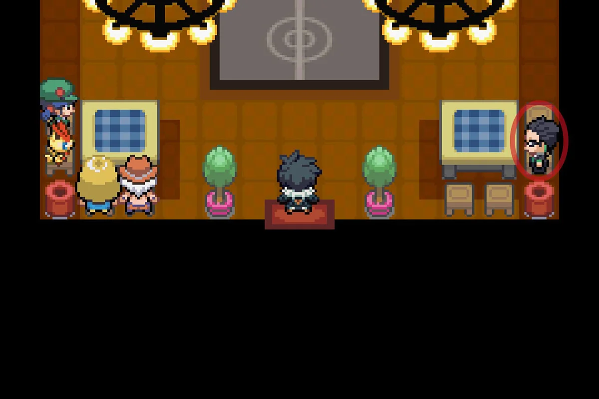 배틀그라운드 안에서 베가에게 다가가는 모습. / Pokémon Unbound