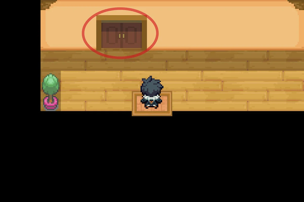 The doors the player must interact with. / Pokémon Unbound