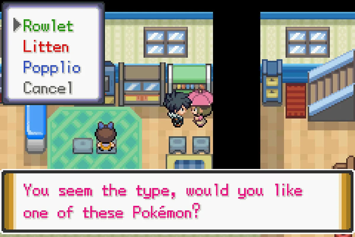 알로라 스타터를 획득함. / Pokémon Unbound