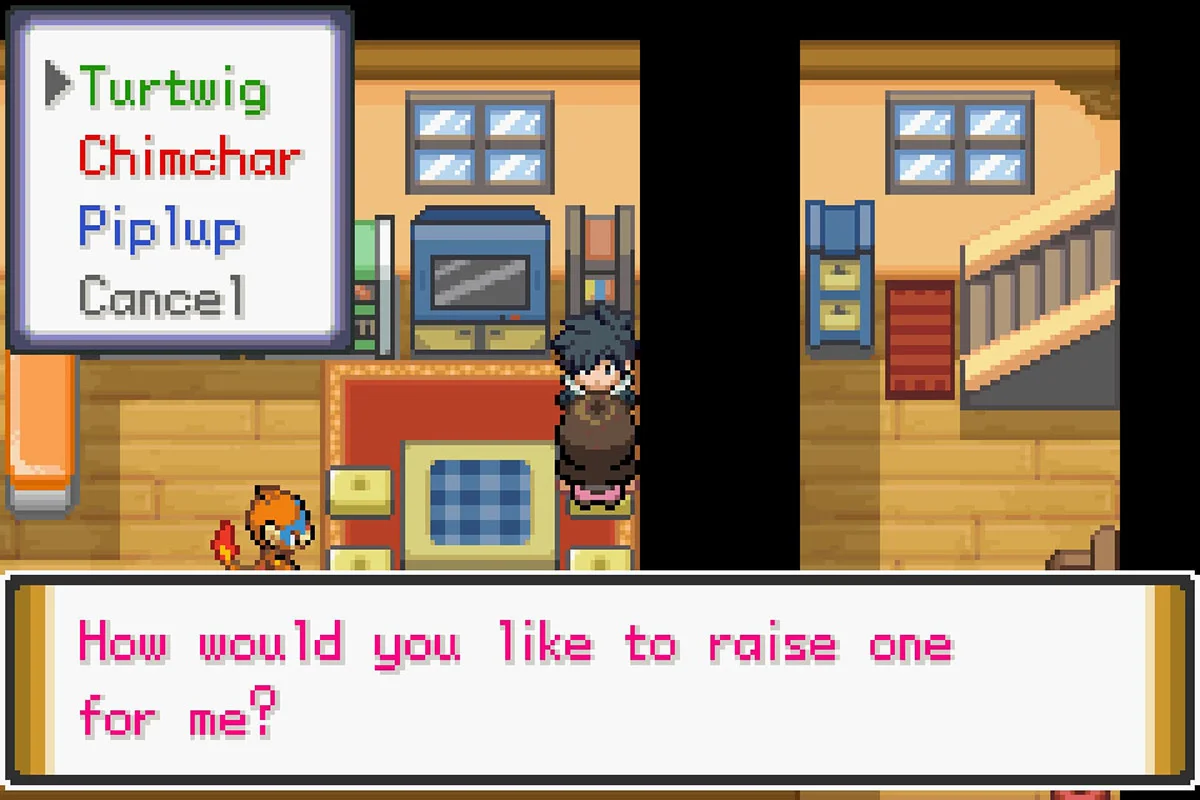Acquiring the Sinnoh starters. / Pokémon Unbound