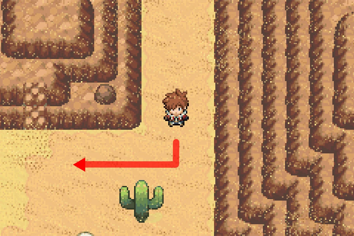 바위로 이어지는 길. / Pokémon Unbound