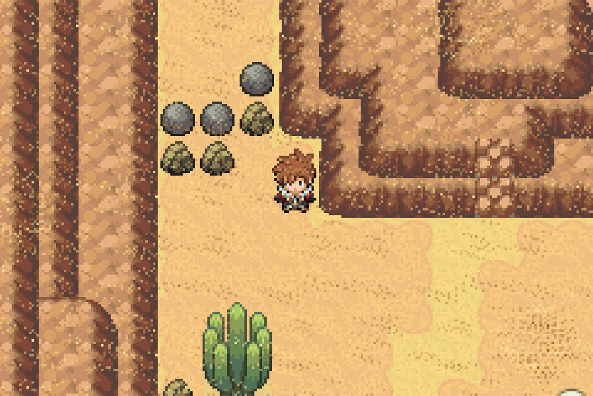 아이템 파밍을 위한 바위 위치. / Pokémon Unbound