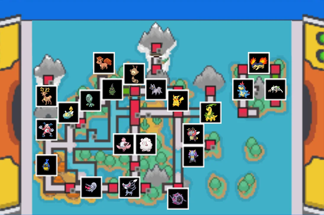 대량발생 지리적 지도 / 포켓몬 언바운드