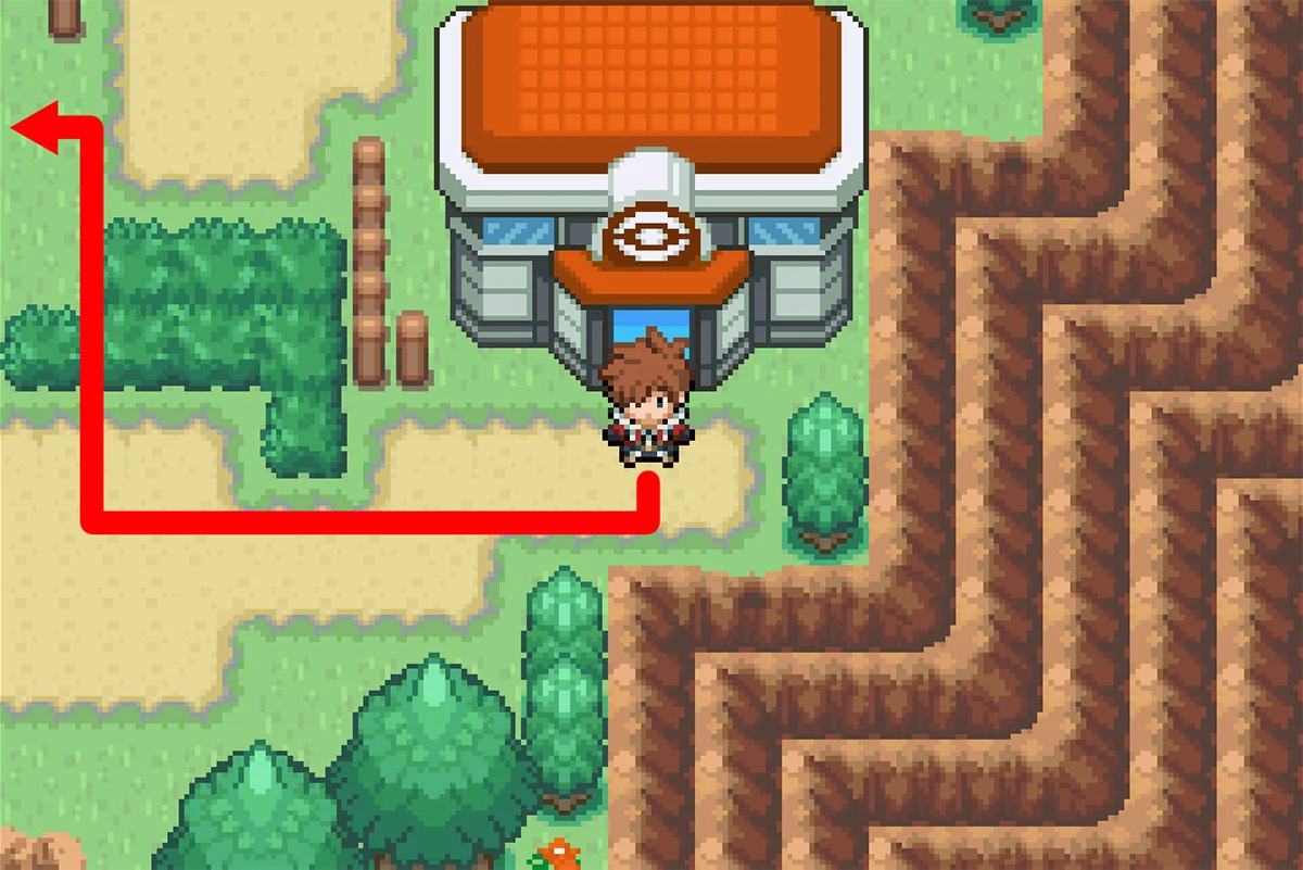 구역을 막고 있는 경비원에게 가는 길