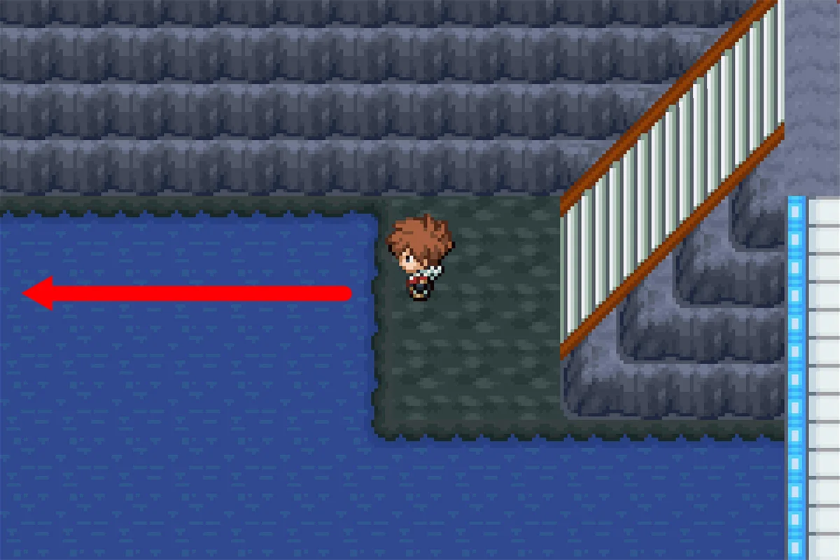 몬스터볼이 있는 육지로 파도타기