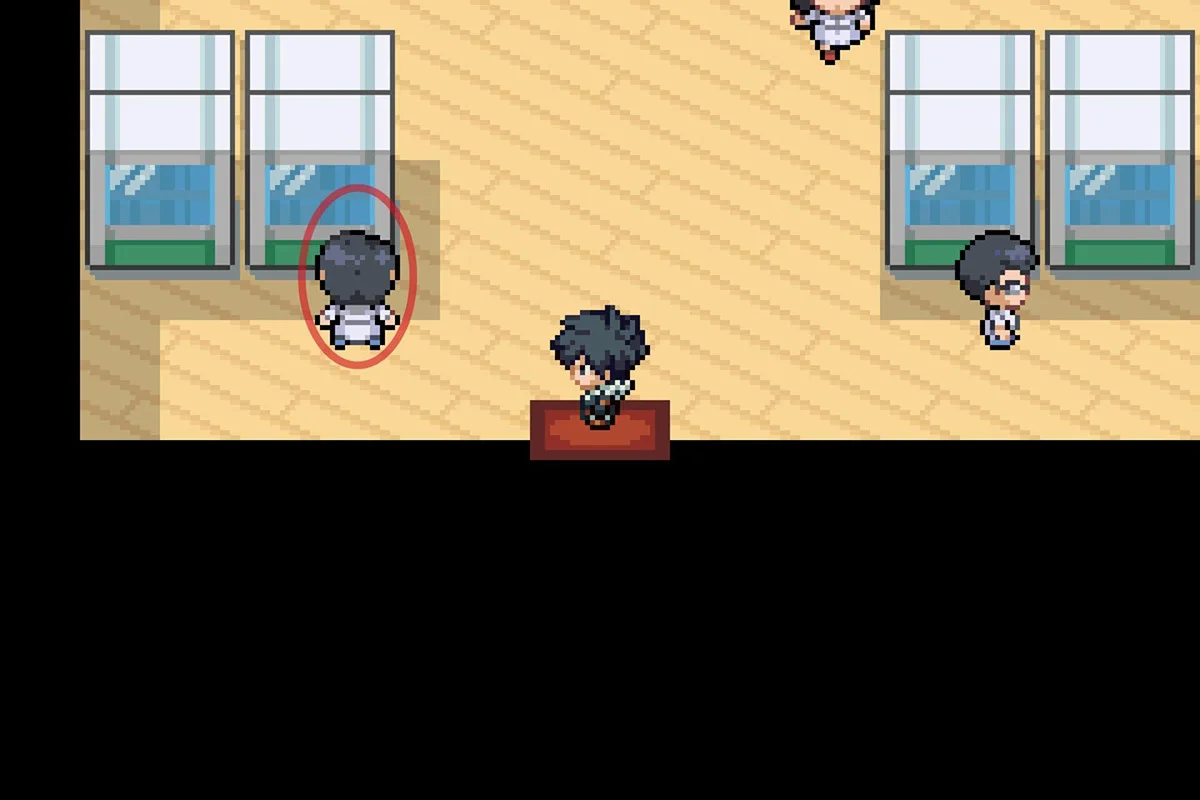 입구 서쪽의 조수에게 접근.