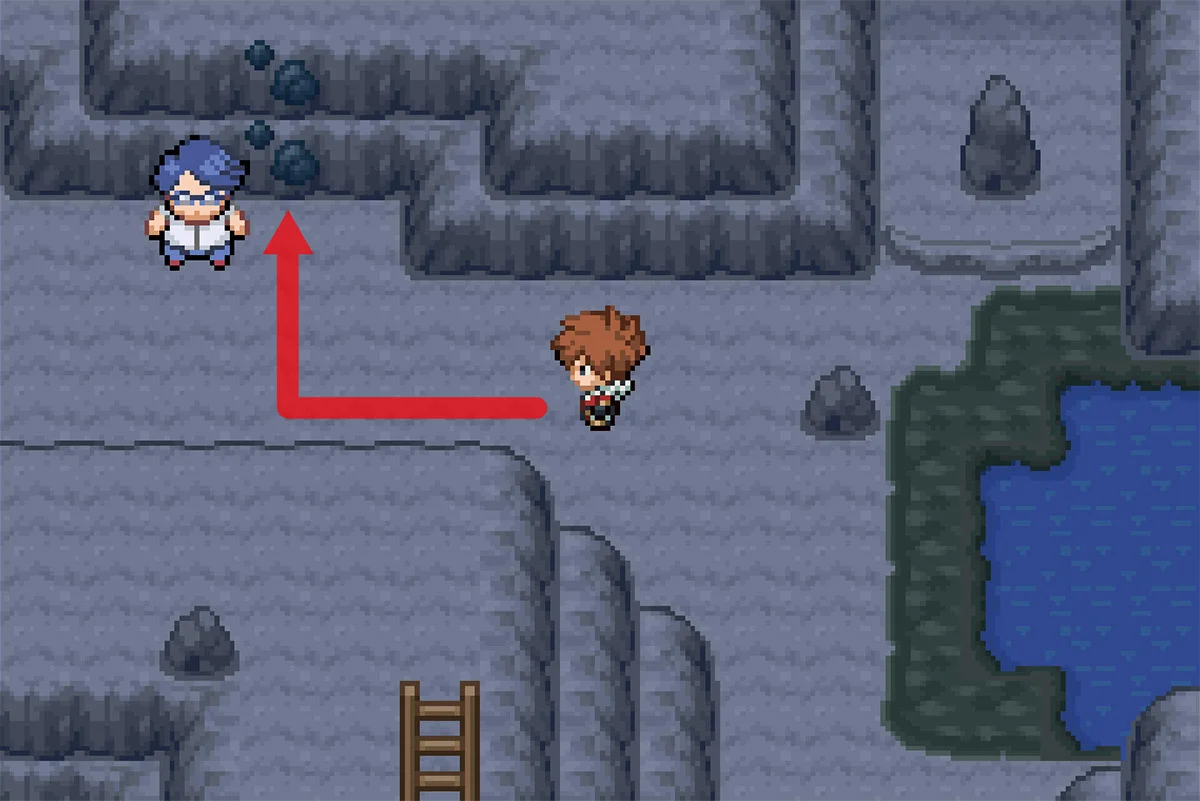 락클라임을 사용하여 2층으로 가는 사다리에 도달