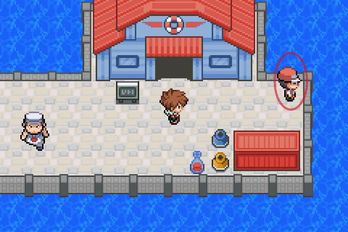 보트하우스 밖의 NPC에게 접근.