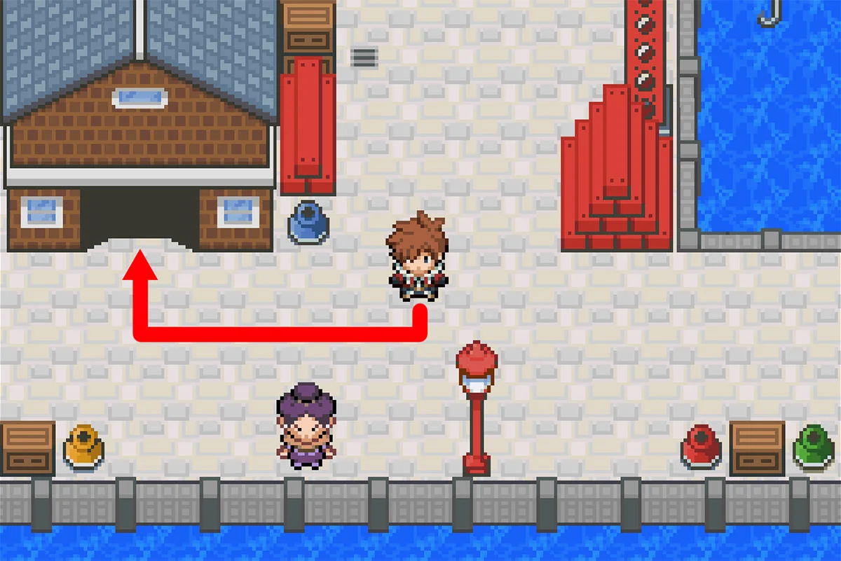 씨포트 동쪽 창고로 입장