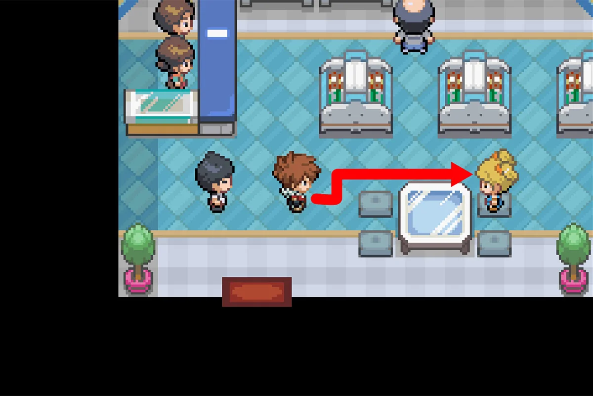 얼음의돌을 주는 소녀의 정확한 위치