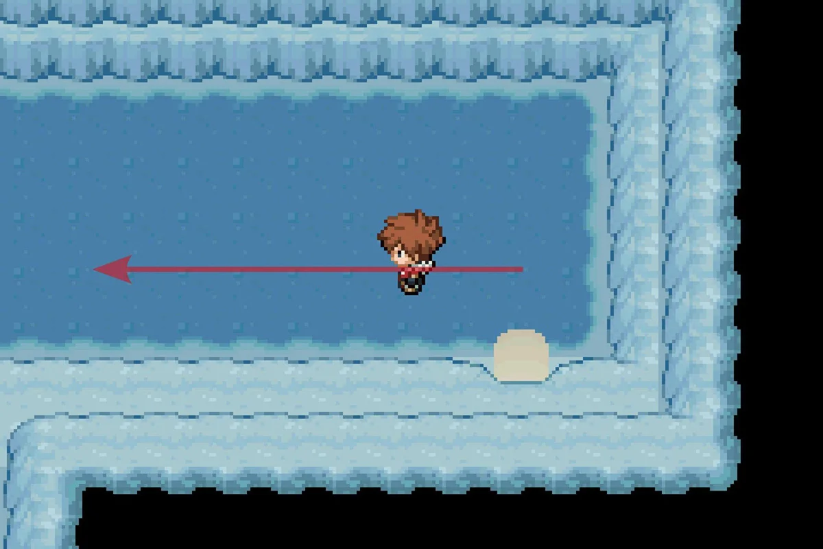 동굴 입장 후 서쪽으로 이동.