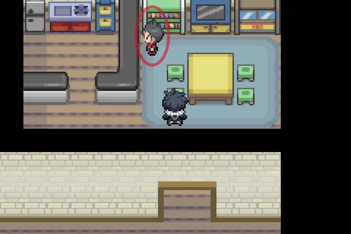 방 안의 엘리트 트레이너에게 접근.