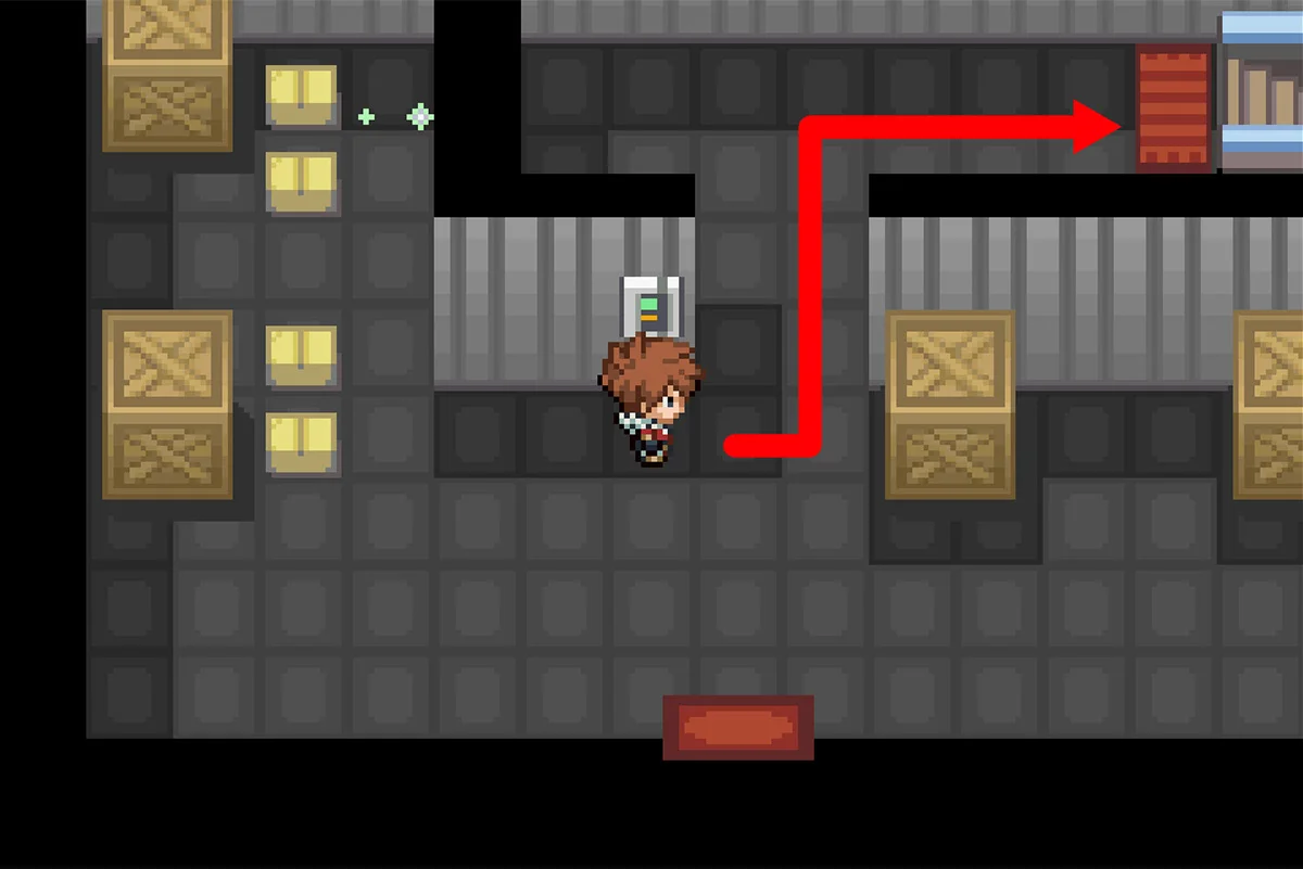 문을 열고 지하실로 이동