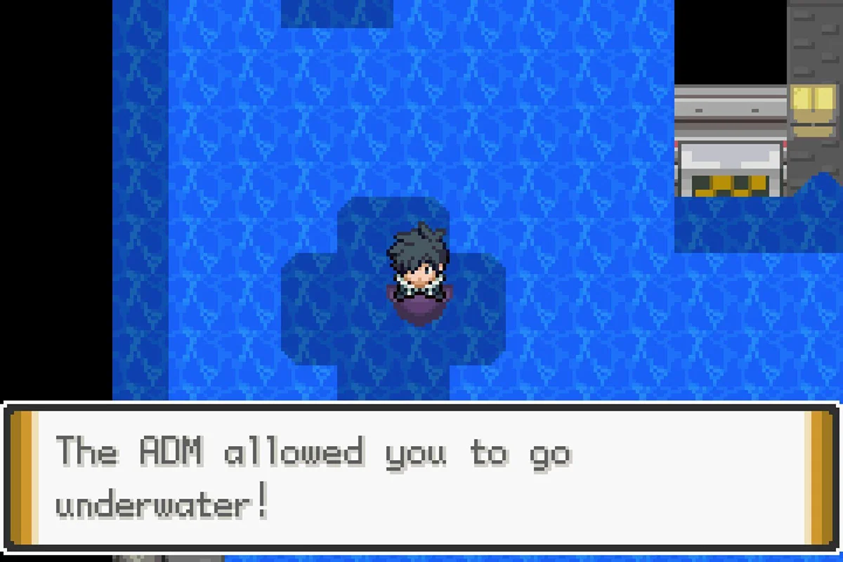 ADM을 사용하여 수중에서 다이빙 사용.