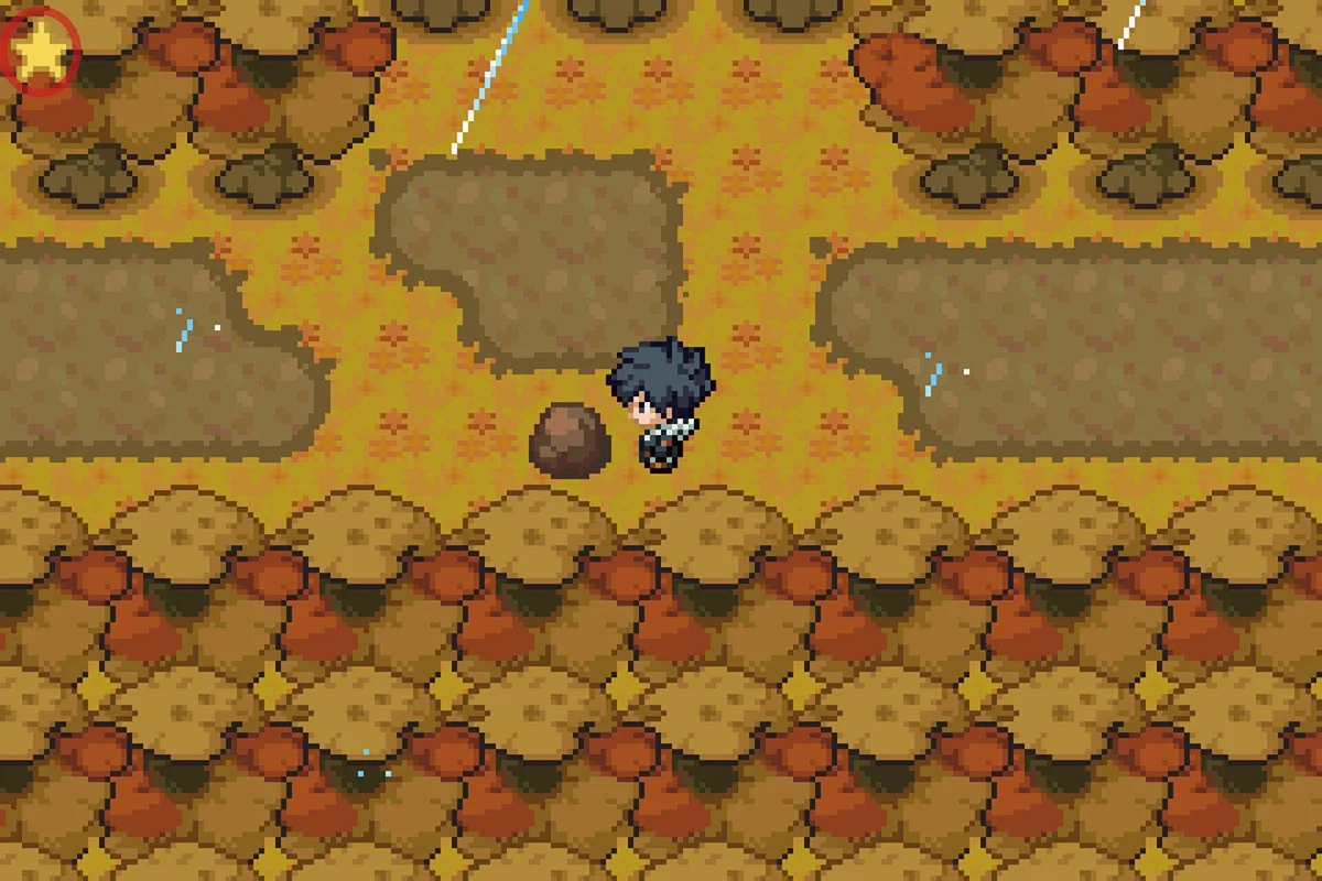 캐릭터 앞에 숨겨진 아이템이 있음을 나타내는 심볼.