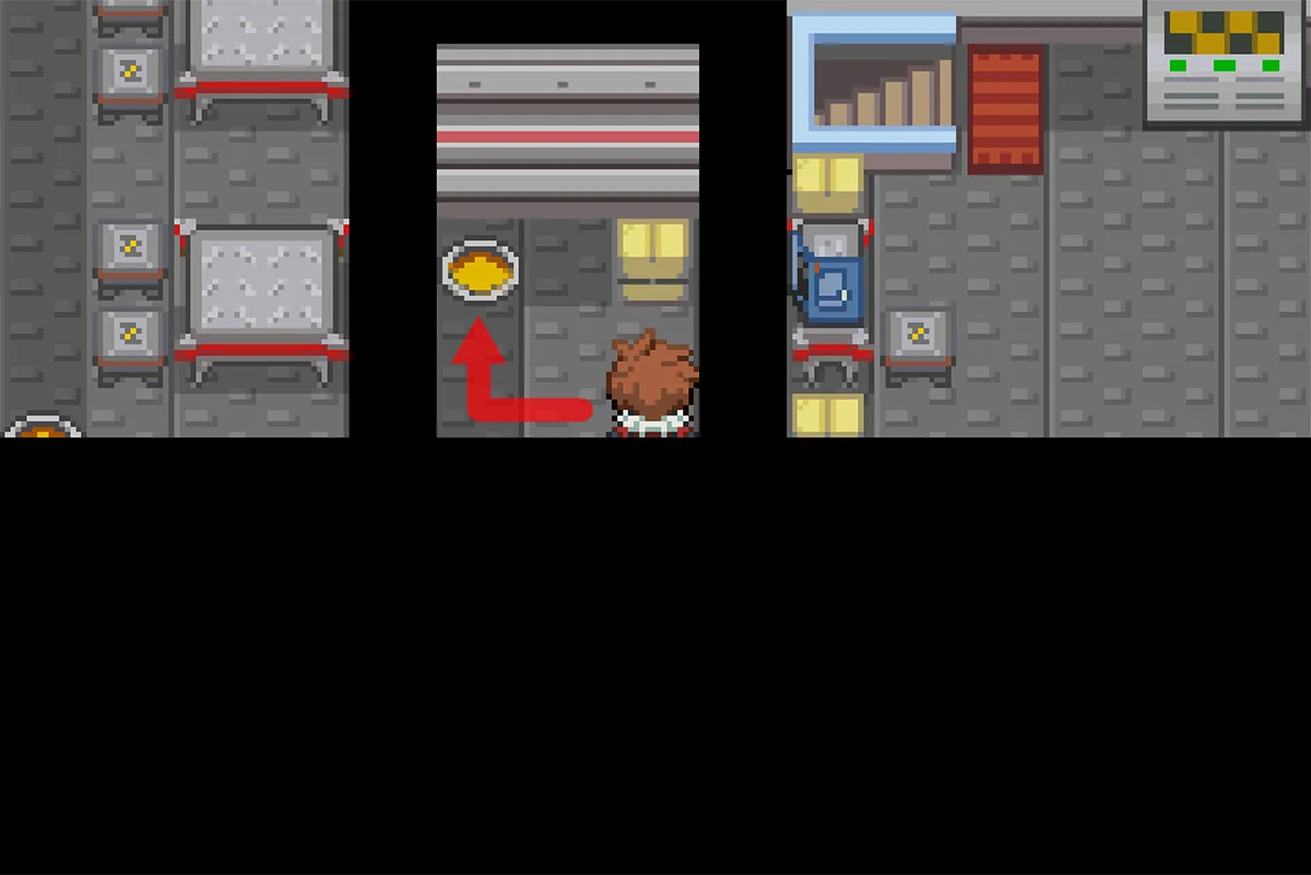 타일을 사용하여 지하 3층 금고실에 도달