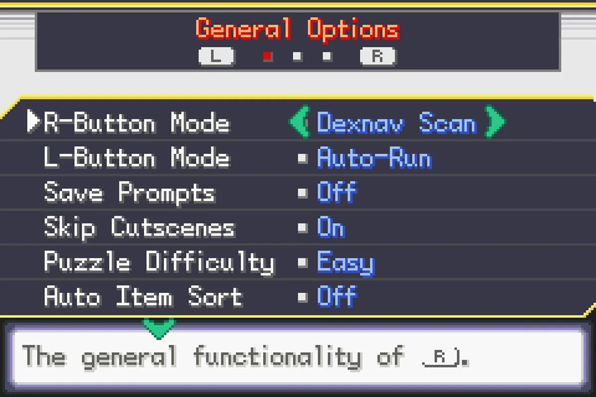 게임 내 설정 변경.