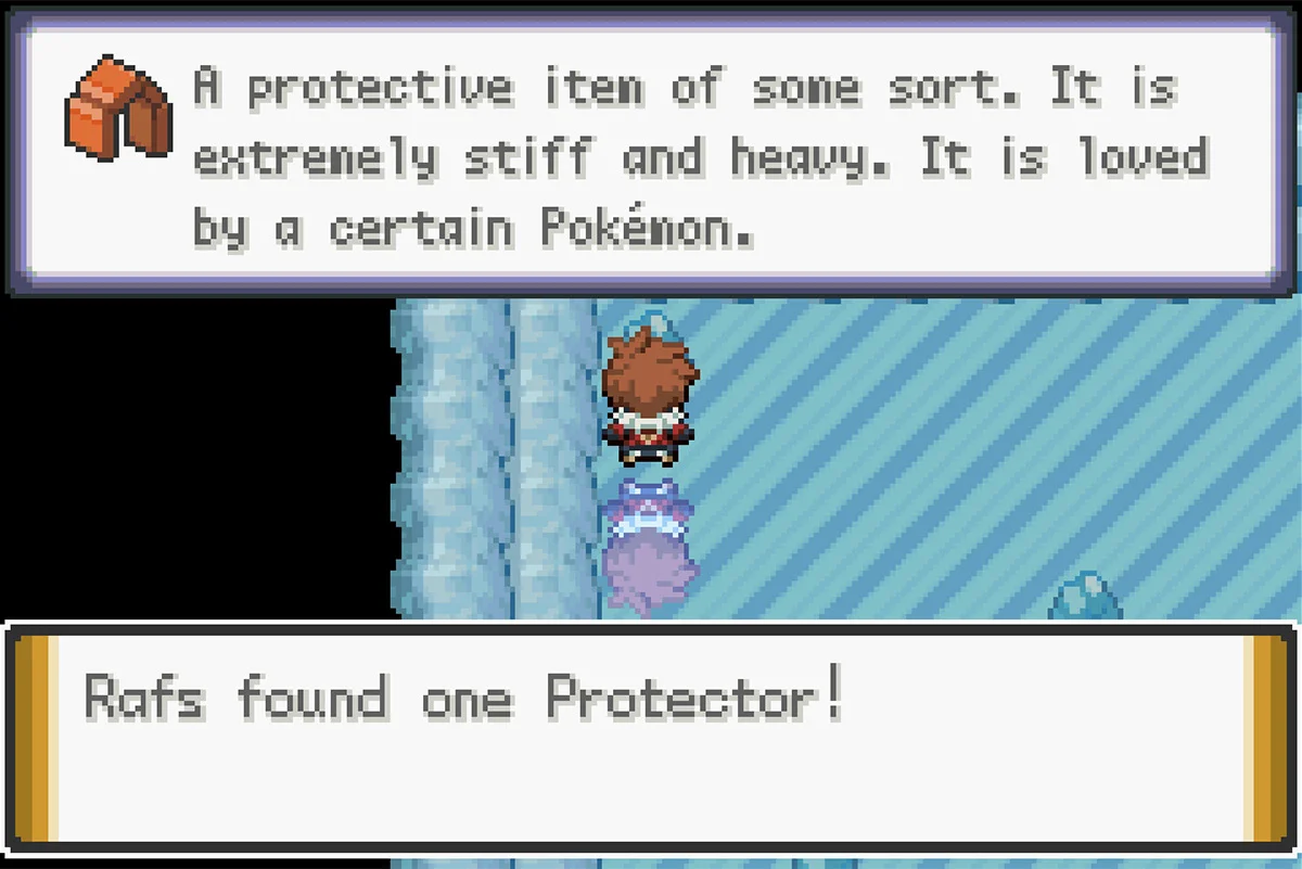 바위 속에 숨겨진 프로텍터의 정확한 위치